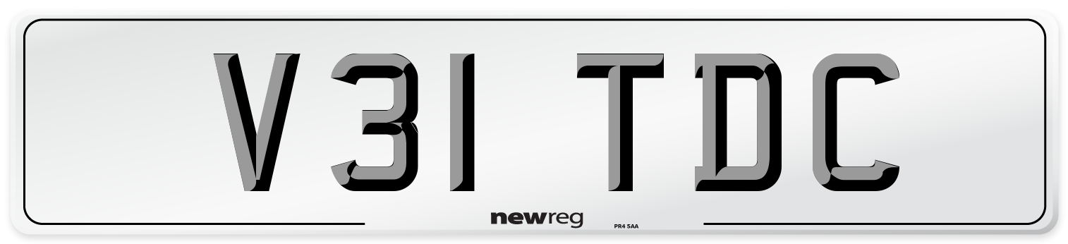 V31 TDC Number Plate from New Reg